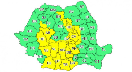 Elsőfokú viharriasztás van érvényben csütörtökön az ország 21 megyéjében
