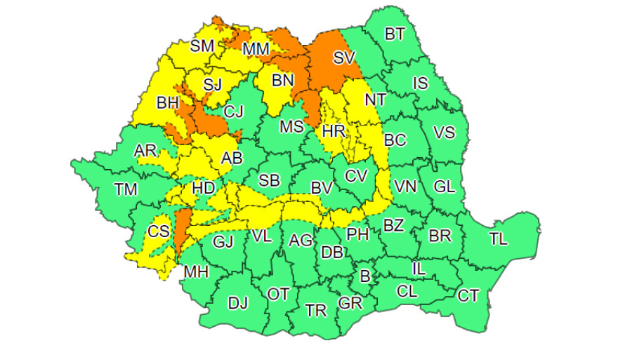 Másodfokú riasztás havazásra és erős szélre az ország 10 megyéjében